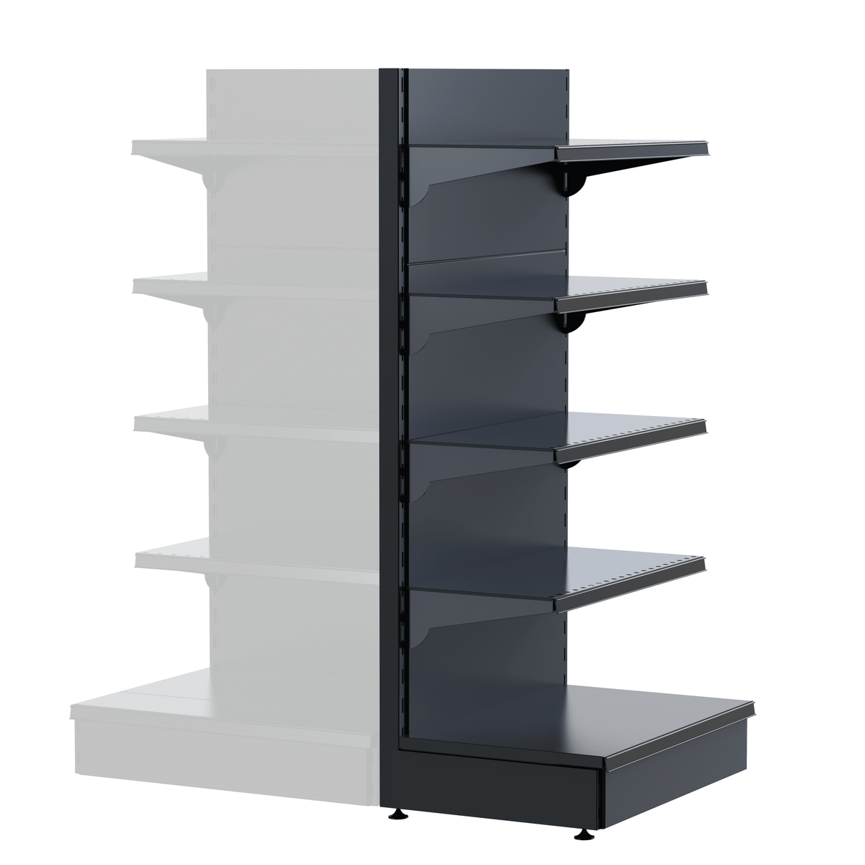 AGT Kopfregal FT50 – B100xH175 cm – inkl. 4 Regalböden - AS GASTRO TEK GmbH