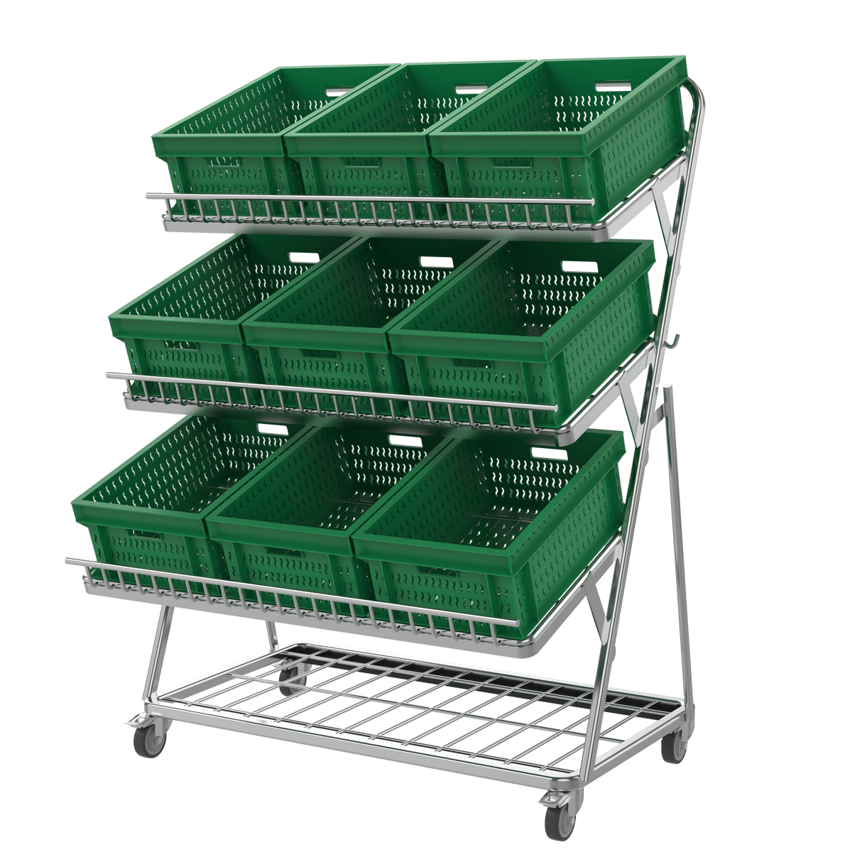 Obstregal / Gemüseregal für Supermarkt - 1200 mm - AS GASTRO TEK GmbH