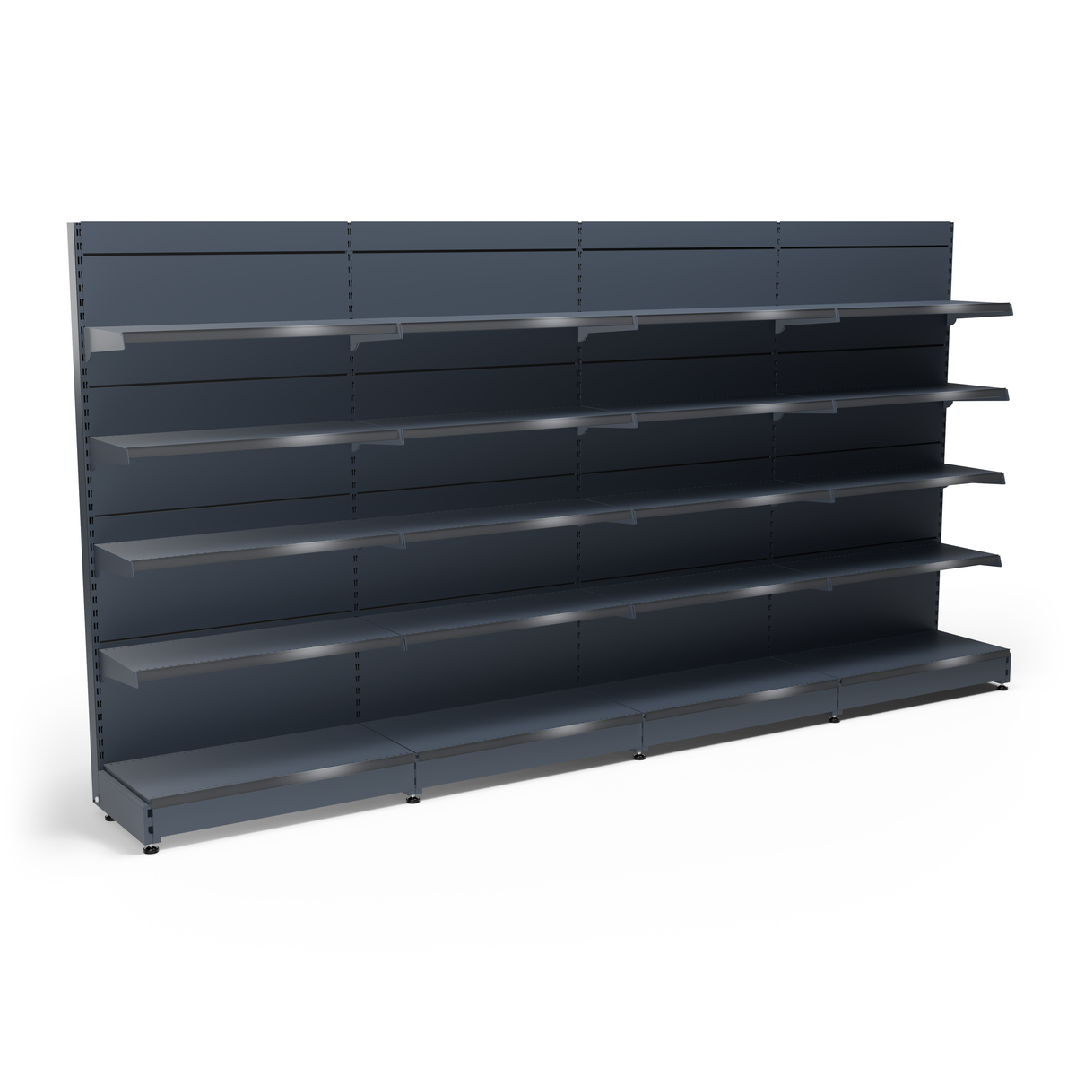 AGT Wandregal T50 Grundregal 400 cm mit Preisschiene