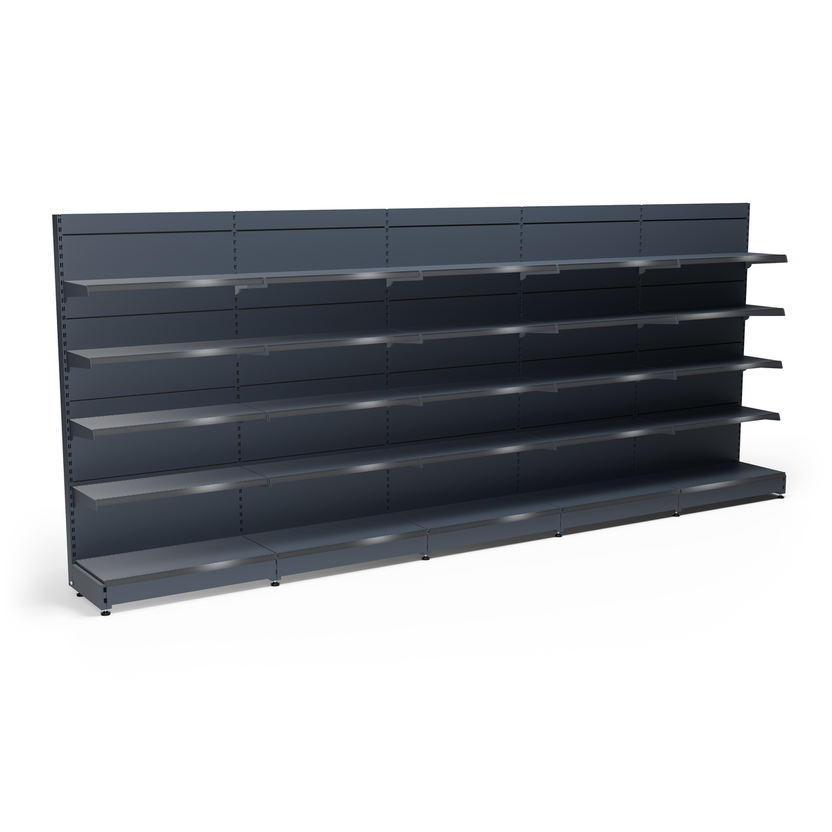 AGT Wandregal T50 Grundregal 500 cm mit Preisschiene