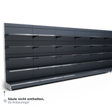 AGT Wandregal T50: Anbauregal Wandregal T50, ab 6 m, mit Preisschiene