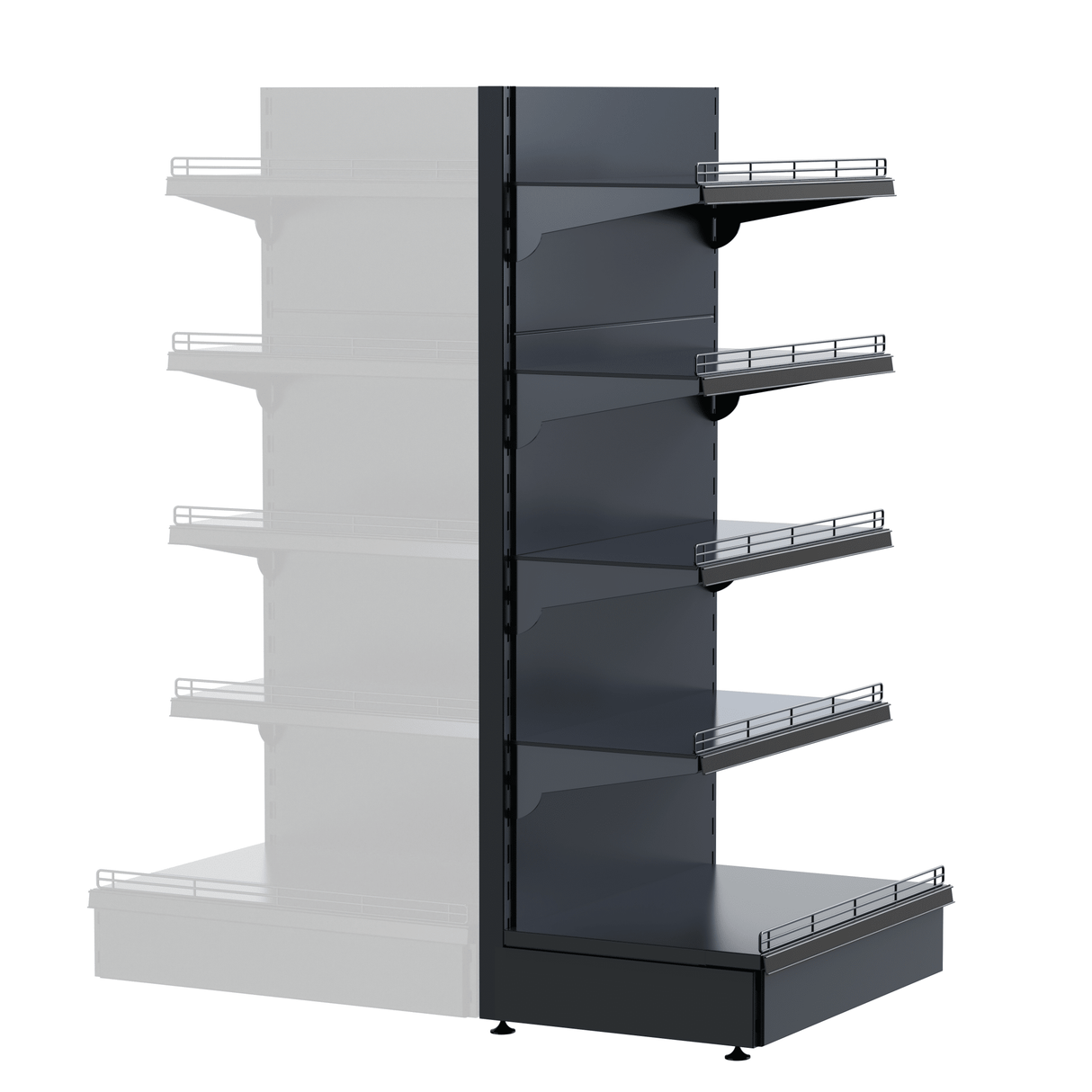 AGT Kopfregal FT50 – B100xH175 cm – inkl. 4 Regalböden - AS GASTRO TEK GmbH