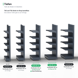 AGT Wandregal Tiefen: T40 (Fuß 40, Fachboden 40 cm) und T50 (Fuß 50, Fachboden 40 cm) im Shop, Fuß 20, 30 und 50/50 cm auf Anfrage