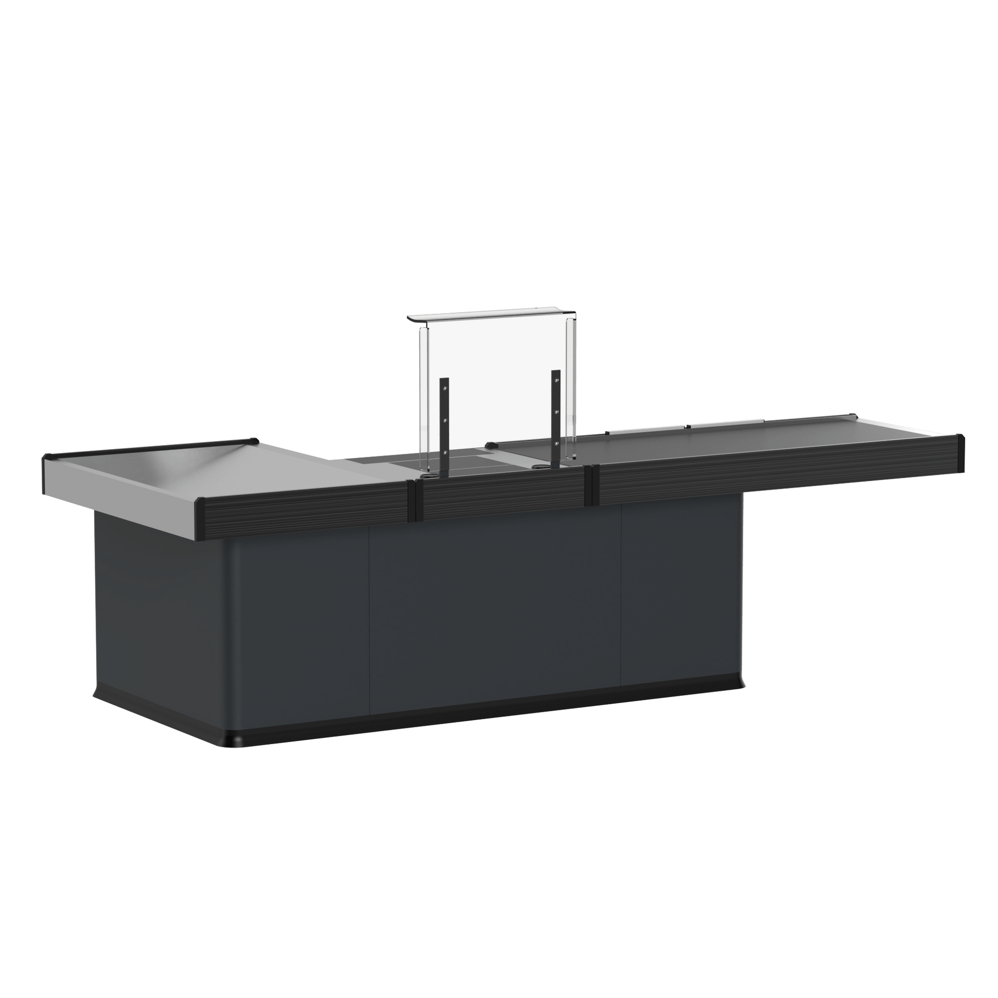 Kassentisch 2900 mm – Linksband – breite Warenwanne - AS GASTRO TEK GmbH