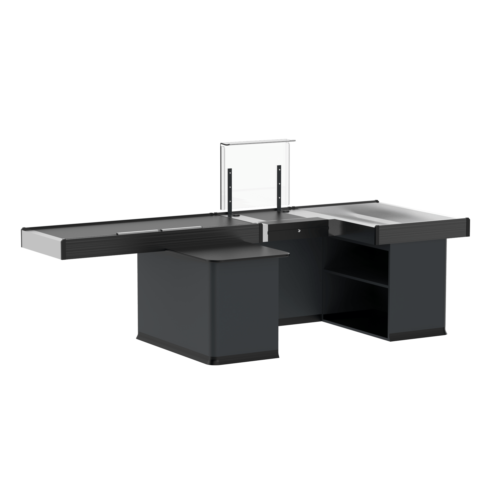 Kassentisch 2900 mm – Linksband – breite Warenwanne - AS GASTRO TEK GmbH