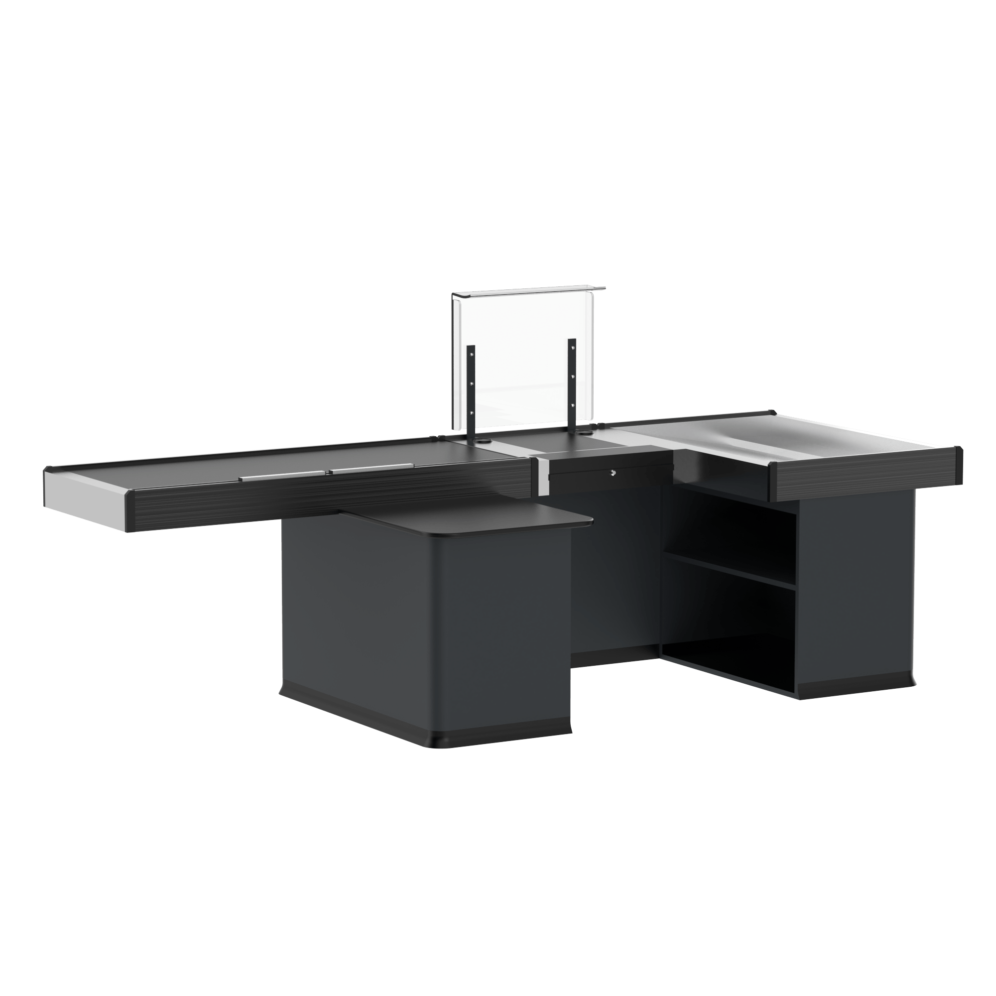 Kassentisch 2900 mm – Linksband – breite Warenwanne - AS GASTRO TEK GmbH