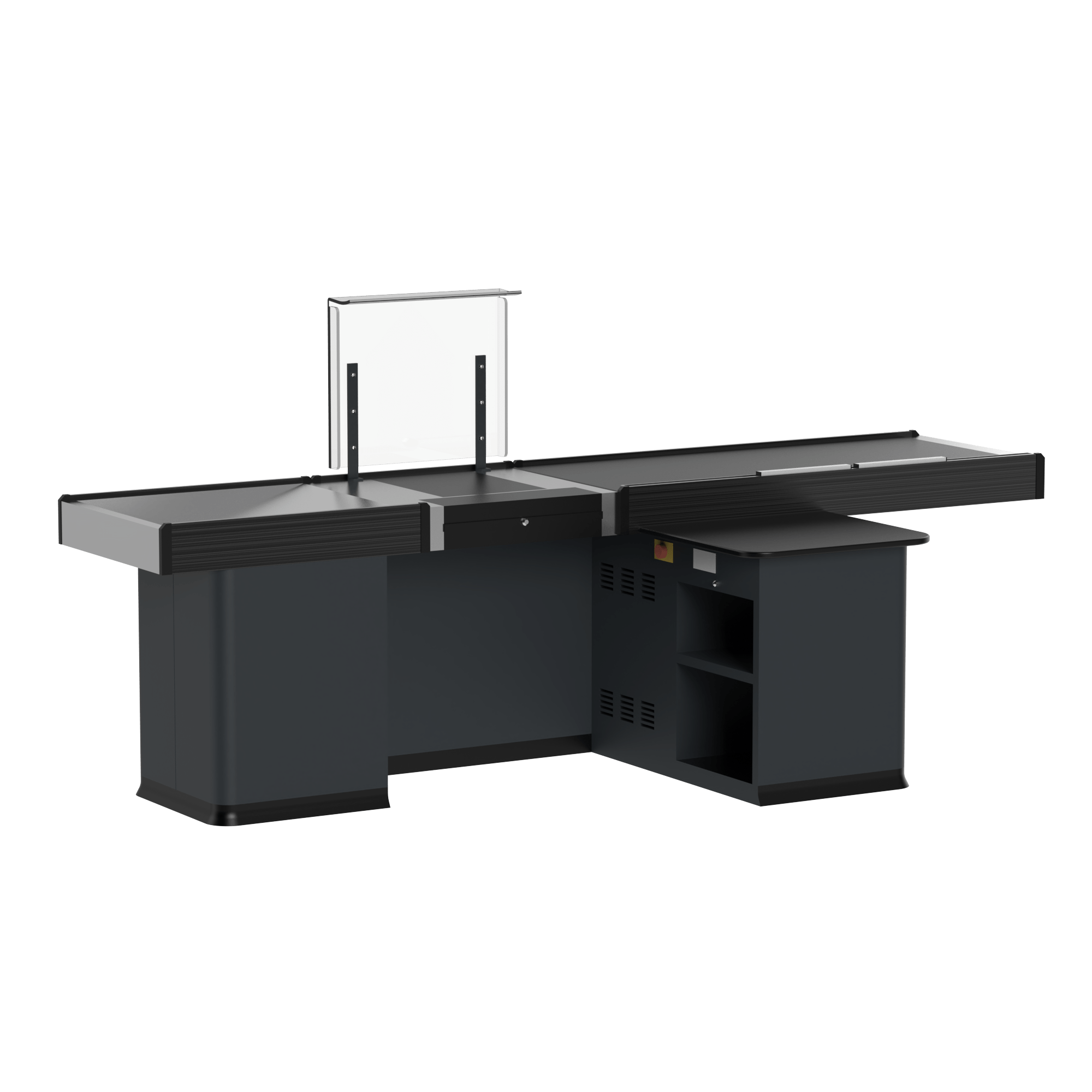 Kassentisch 2900 mm – Rechtsband – schmale Warenwanne - AS GASTRO TEK GmbH