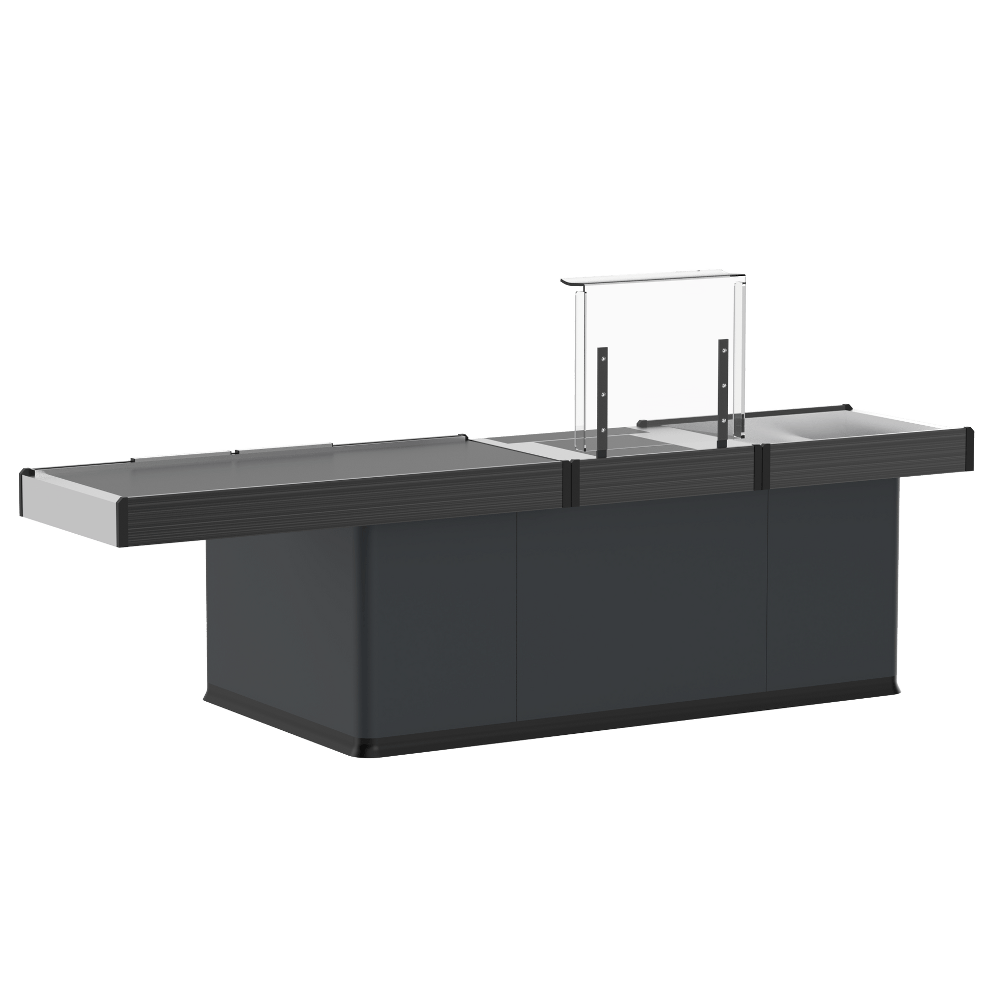 Kassentisch 2900 mm – Rechtsband – schmale Warenwanne - AS GASTRO TEK GmbH