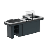 Kassentisch PREMIUM - 2500mm - Linksband - Breite Warenwanne - AS GASTRO TEK GmbH