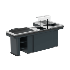Kassentisch PREMIUM - 2500mm - Linksband - Breite Warenwanne - AS GASTRO TEK GmbH