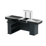 Kassentisch PREMIUM - 2500mm - Rechtsband - Schmale Warenwanne - AS GASTRO TEK GmbH
