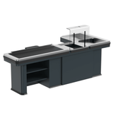 Kassentisch PREMIUM - 2900mm - Linksband - Breite Warenwanne - AS GASTRO TEK GmbH