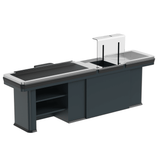 Kassentisch PREMIUM - 2900mm - Linksband - Schmale Warenwanne - AS GASTRO TEK GmbH