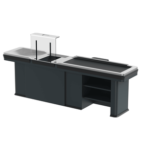 Kassentisch PREMIUM - 2900mm - Rechtsband - Schmale Warenwanne - AS GASTRO TEK GmbH