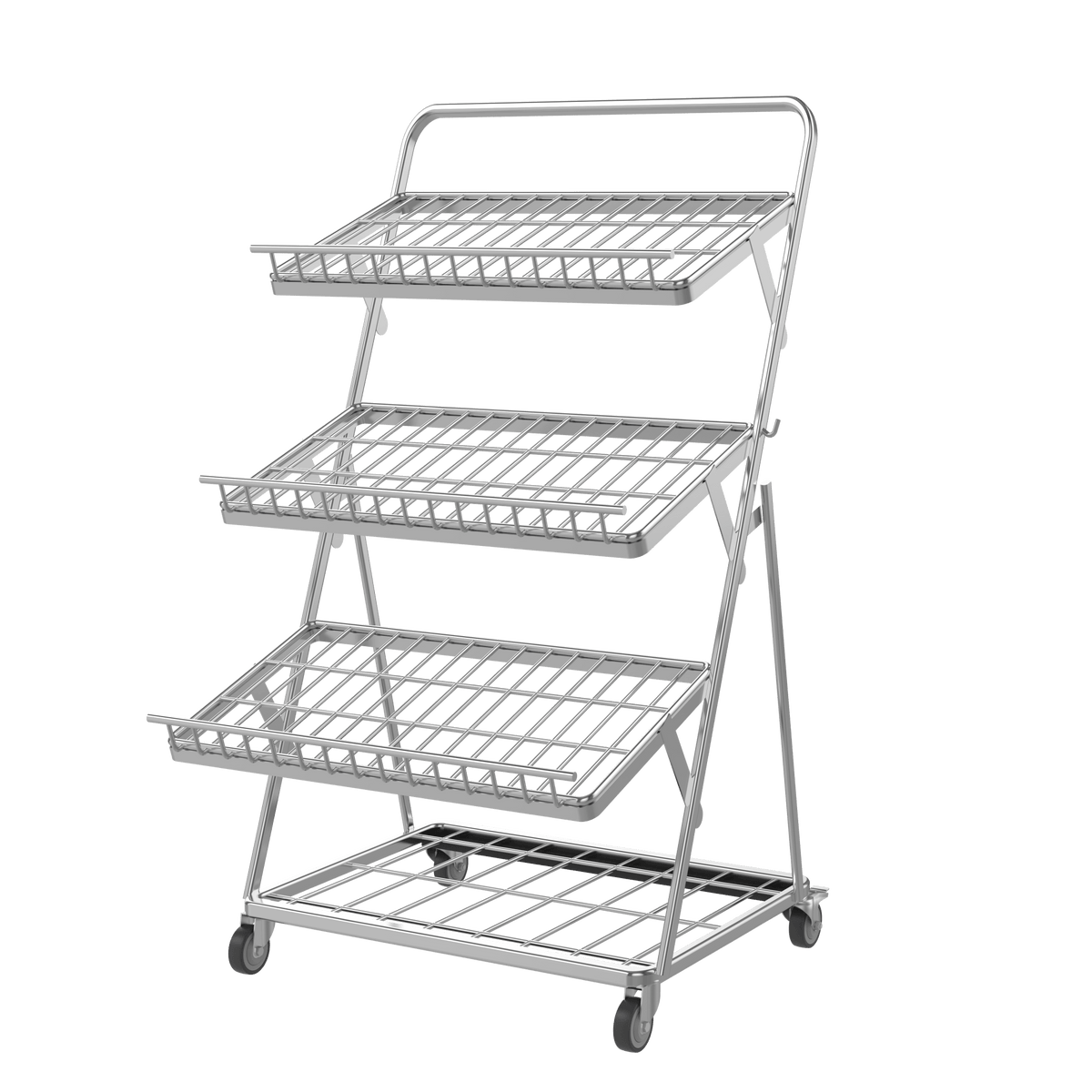 Obst- & Gemüseregal 3-stufig für Supermarkt – 900 mm - AS GASTRO TEK GmbH