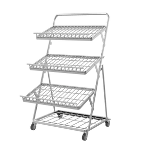 Obst- & Gemüseregal 3-stufig für Supermarkt – 900 mm - AS GASTRO TEK GmbH