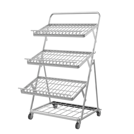 Obst- & Gemüseregal 3-stufig für Supermarkt – 900 mm - AS GASTRO TEK GmbH