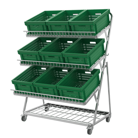 Obstregal / Gemüseregal für Supermarkt - 1200 mm - AS GASTRO TEK GmbH