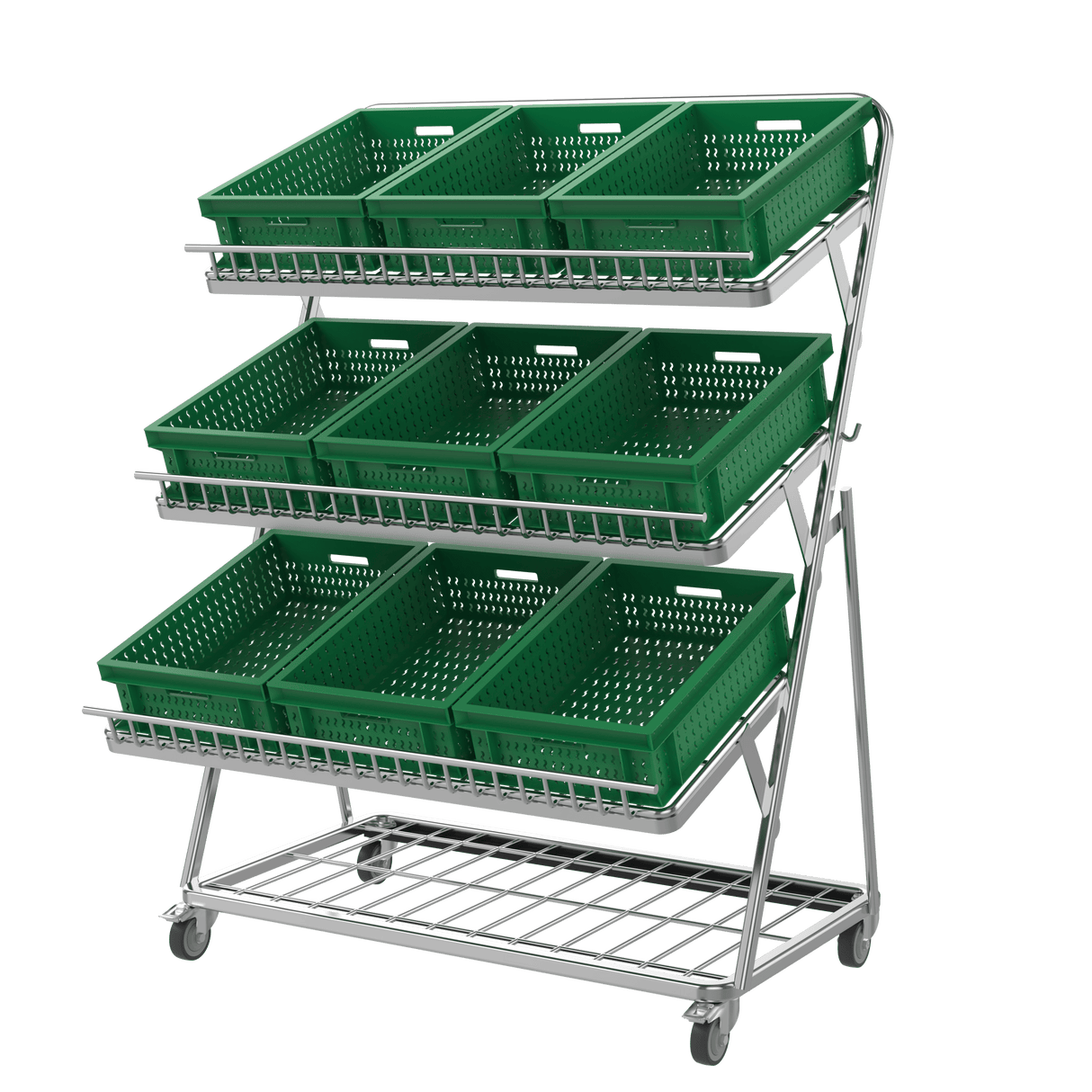 Obstregal / Gemüseregal für Supermarkt - 1200 mm - AS GASTRO TEK GmbH