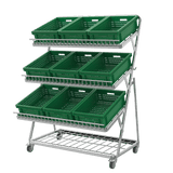 Obstregal / Gemüseregal für Supermarkt - 1200 mm - AS GASTRO TEK GmbH