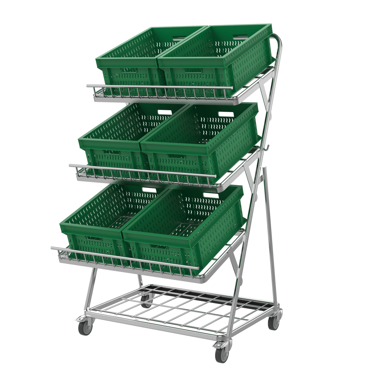 Obstregal / Gemüseregal für Supermarkt - 900 mm - AS GASTRO TEK GmbH