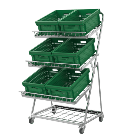 Obstregal / Gemüseregal für Supermarkt - 900 mm - AS GASTRO TEK GmbH