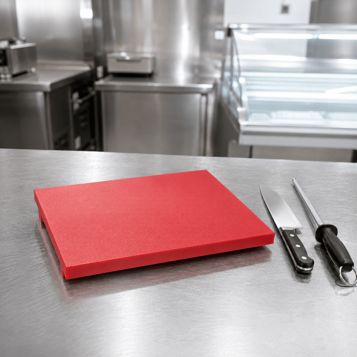 Schneidebrett - 40 x 50 cm - Dicke 3 cm - Rot - AS GASTRO TEK GmbH